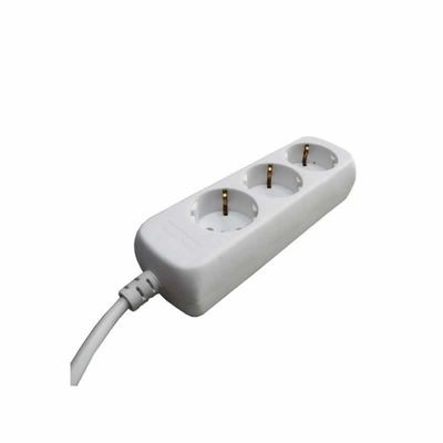 Stekkerdoos 3 stopcontacten 5 meter snoer 3x1.0mm² met stekker kleur wit
