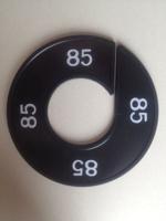 Maatring 9cm zwart/wit 85