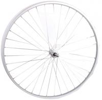 Hi-point Voorwiel 28x1 5/8x1 3/8. aluminium velg, zilver. uitval naaf
