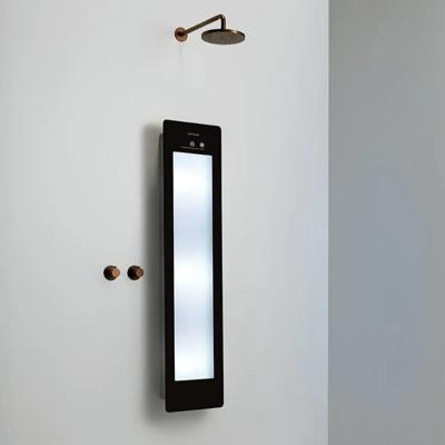 Sunshower Round Medium Plus infrarood + UV licht opbouw incl. Wandbeugel 140x33x12cm Black M0600-M0102-SML0700
