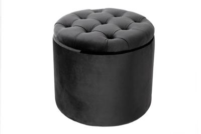 Kruk MODERN BAROCK STORAGE 50cm velvet grijs - 44747