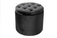 Kruk MODERN BAROCK STORAGE 50cm velvet grijs - 44747