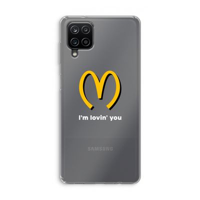 I'm lovin' you: Samsung Galaxy A12 Transparant Hoesje