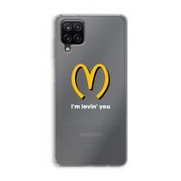 I'm lovin' you: Samsung Galaxy A12 Transparant Hoesje