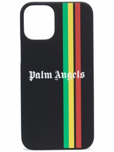 Palm Angels coque d'iPhone 12 Mini à rayures - Noir