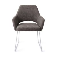 Jesper Home Yanai eetkamerstoel Amazing Grey slide white