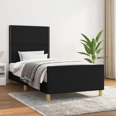 Bedframe zonder matras 100x200 cm stof zwart