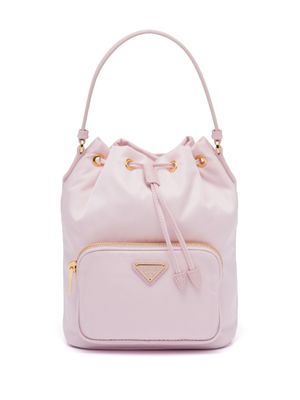Prada sac porté épaule Prada Duet Re-Nylon - Rose
