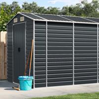 Tuinschuur 191x470x198 cm gegalvaniseerd staal antracietkleurig