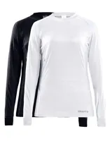 2-Pack Core Thermoshirt Lange mouw Dames - Warm thermisch ondergoed Ronde hals - Thermotrui