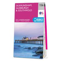 Wandelkaart - Topografische kaart 156 Landranger Saxmundham, Aldeburgh & Southwold | Ordnance Survey