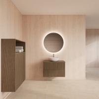 Badmeubelset BWS Hybris Ash Grey 80 cm Met Waskom Badmeubelset BWS Hybris Ash Grey 80 cm Met Waskom