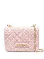 Love Moschino sac porté épaule à plaque logo - Rose