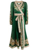 ZIMMERMANN robe portefeuille Devi à imprimé cachemire - Vert