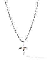 David Yurman collier Petite X Cross en or 14ct et argent sterling