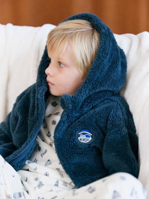 Sherpa jongensjas Nacht nachtblauw