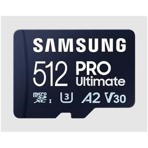 Samsung Pro Ultimate microSD card 512GB + USB-adapter Micro SD-kaart Blauw