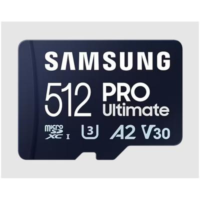 SamsungPro Ultimate microSD card 512GB + USB-adapter Micro SD-kaart Blauw