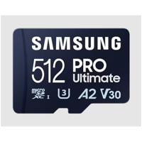 Samsung Pro Ultimate microSD card 512GB + USB-adapter Micro SD-kaart Blauw Samsung Pro Ultimate microSD card 512GB + USB-adapter Micro SD-kaart Blauw