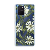 Wit bloemenpatroon: Samsung Galaxy Note 10 Lite Transparant Hoesje