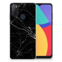 Alcatel 1S (2021) | TPU | Siliconen hoesje | Marmer Zwart - Origineel Cadeau Vader