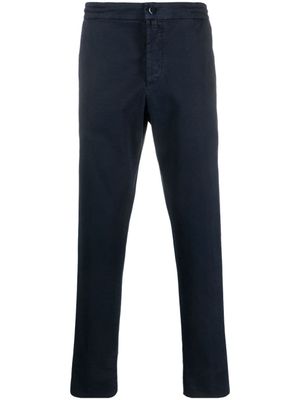 Kiton pantalon droit à taille mi-haute - Bleu