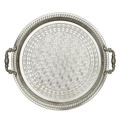 Home Deco Factory dienblad - sierlijk metaal - Rond - D42cm - Kaarsenbord