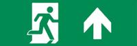 Noodverlichting richting Pijl Omhoog / Rechtdoor 300x100mm - Sticker Noodverlichting richting Pijl Omhoog / Rechtdoor 300x100mm - Sticker