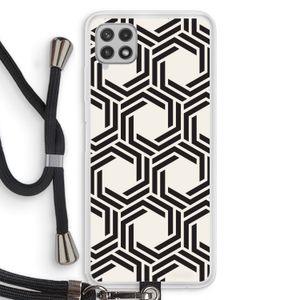 Geometrisch patroon: Samsung Galaxy A22 4G Transparant Hoesje met koord