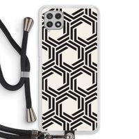 Geometrisch patroon: Samsung Galaxy A22 4G Transparant Hoesje met koord