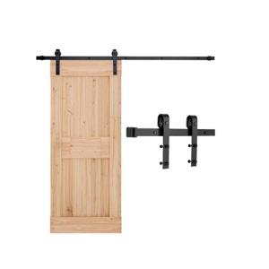 VEVOR Schuifdeursysteem 150 kg Schuifdeurbeslag 183 cm spoor Zwart