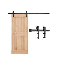 VEVOR Schuifdeursysteem 150 kg Schuifdeurbeslag 183 cm spoor Zwart