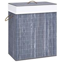 VidaXL Wasmand met 1 vak 83 l bamboe grijs