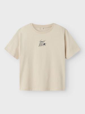 Name it zomer t-shirt S/S jongens - taupe - Nkmhabo