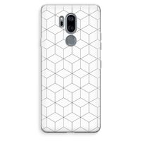 Zwart-witte kubussen: LG G7 Thinq Transparant Hoesje