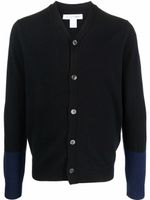 Comme Des Garçons Shirt cardigan bicolore en laine - Noir