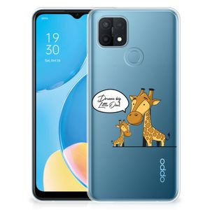 OPPO A15 Telefoonhoesje met Naam Giraffe