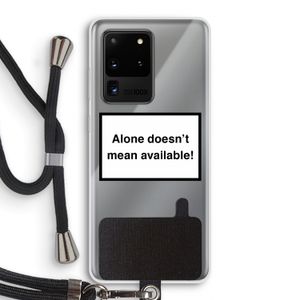 Alone: Samsung Galaxy S20 Ultra Transparant Hoesje met koord