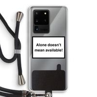 Alone: Samsung Galaxy S20 Ultra Transparant Hoesje met koord