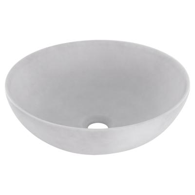Differnz Slim waskom keramiek | betonlook lichtgrijs | Ø 39.5 x 13.5 cm