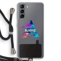Abstract Spectrum: Samsung Galaxy S21 Transparant Hoesje met koord