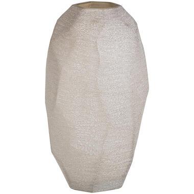Vaas Bolia - zandkleur - 36,5xØ19 cm - Leen Bakker