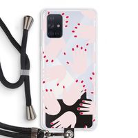 Hands pink: Samsung Galaxy A71 Transparant Hoesje met koord