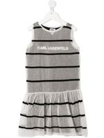 Karl Lagerfeld Kids robe à design superposé - Blanc