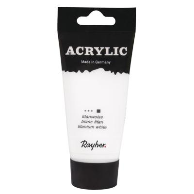 Acrylverf/hobbyverf op waterbasis - wit - 75 ml - Schilderen/knutselen