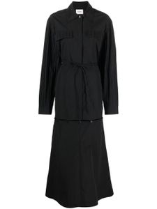 Nanushka robe Danielle à empiècement détachable - Noir