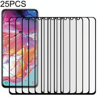 Voor Samsung Galaxy A70 25 PCS Full Glue Full Screen Tempered Glass Film (Zwart)