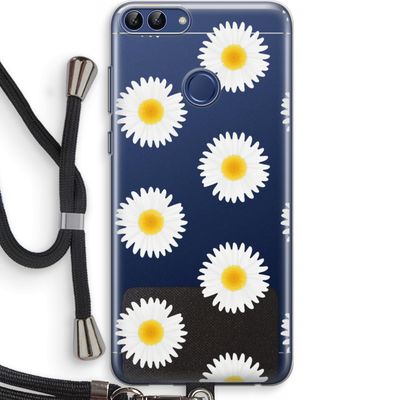 Margrietjes: Huawei P Smart (2018) Transparant Hoesje met koord