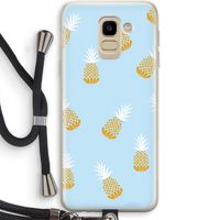 Ananasjes: Samsung Galaxy J6 (2018) Transparant Hoesje met koord