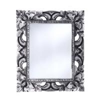 Wandspiegel Baroque - zilver - mdf frame - brede lijst - 43 x 54 cm - Gang - Toilet - Kamer